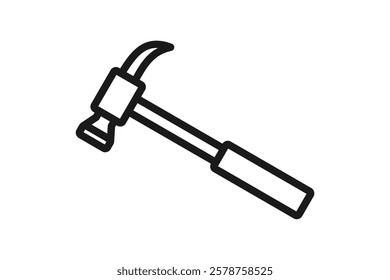 hammer icon line vector design