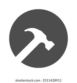 Hammer icon logo design template