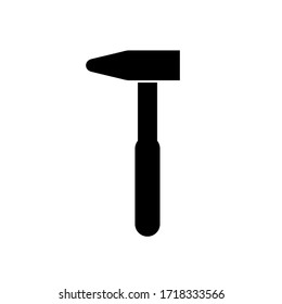 Hammer icon, logo isolated on white background