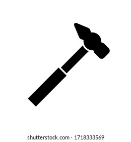 Hammer icon, logo isolated on white background
