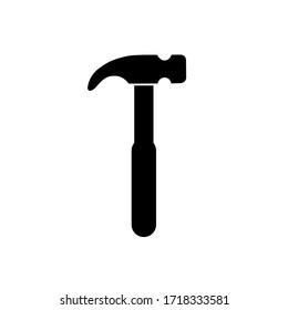 Hammer icon, logo isolated on white background