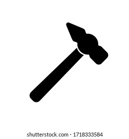 Hammer icon, logo isolated on white background