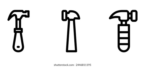 hammer icon or logo isolated sign symbol vector illustration - high quality black style vector icons
