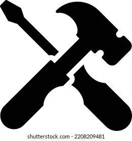 Hammer icon, logo or symbol