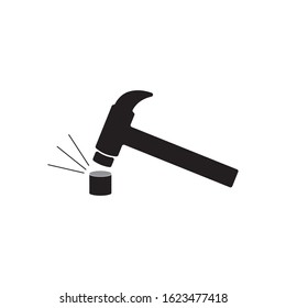 hammer icon logo vector design