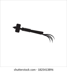 Hammer icon logo, vector design illustration 