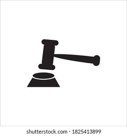 Hammer icon logo, vector design illustration 