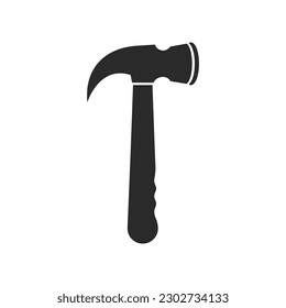 Hammer icon logo vector flat design