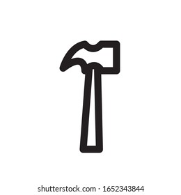 hammer icon logo vector illustration