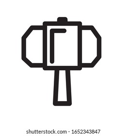 hammer icon logo vector illustration