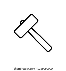 Hammer icon, logo. Vector Illustration.