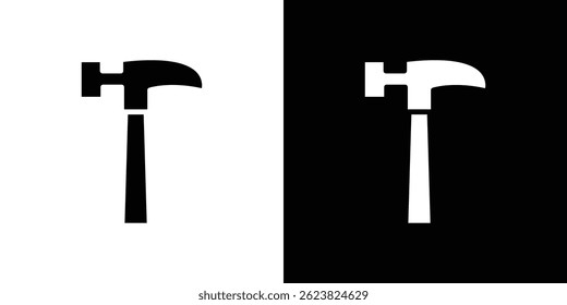Hammer icon for logo web mobile app UI design.