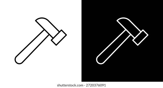Icono de martillo. Diseño de Vector minimalista. Trazo editable. EPS10