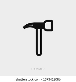 Hammer icon. New trendy hammer vector illustration symbol
