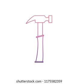 hammer icon in Nolan style. One of Home repair tool collection icon can be used for UI, UX