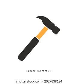 hammer icon on white background