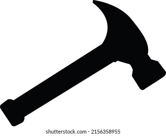 hammer icon on white background black color svg