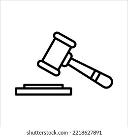 hammer icon on white background