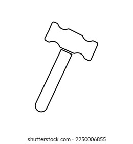 hammer icon on a white background, vector illustration