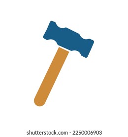 Hammersymbol auf weißem Hintergrund, Vektorgrafik