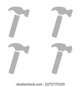 hammer icon on a white background, vector illustration