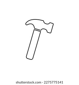 hammer icon on a white background, vector illustration