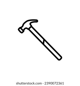 Hammer icon on a white background.
