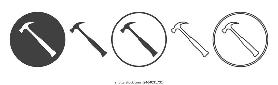hammer icon on white background