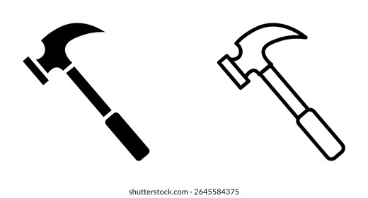 hammer icon on white background