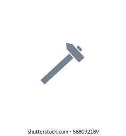 hammer Icon on white background. Gray icon