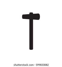 hammer icon on the white background