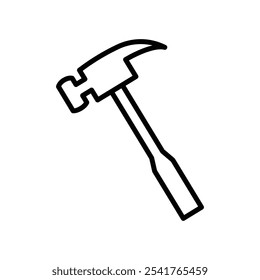 Hammer icon Outline set in black and white color