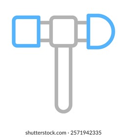 Hammer icon, outline style. Concept of repair, maintenance, and construction.