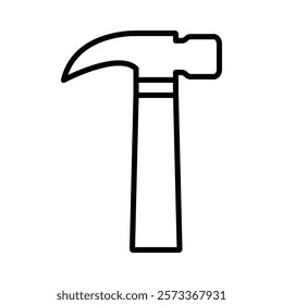 Hammer icon Outline thin set