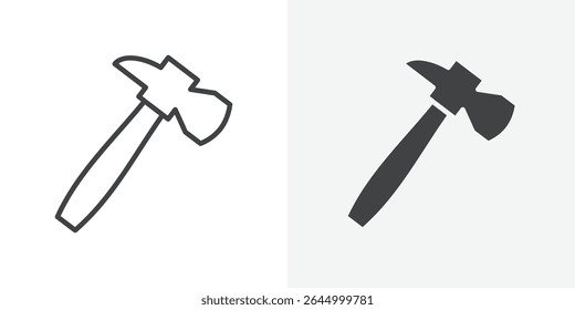 Hammer icon Outline vector sign