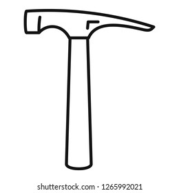 Hammer icon. Outline hammer vector icon for web design isolated on white background