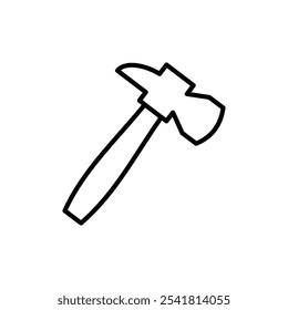 Hammer icon Outline vector for web ui