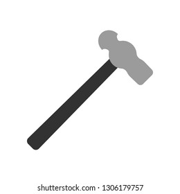 Hammer icon. Repair and building symbol. Vector illustration isolated on white background.