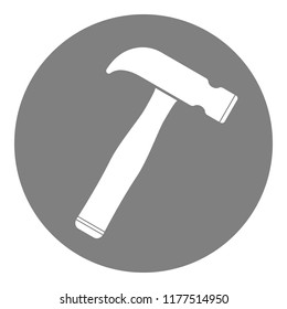 HAMMER icon. REPAIR button. Vector.