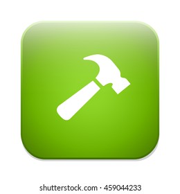 Hammer icon. Repair service button