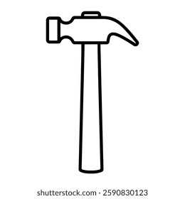 Hammer Icon Representing Hard Work, Construction, and Repair