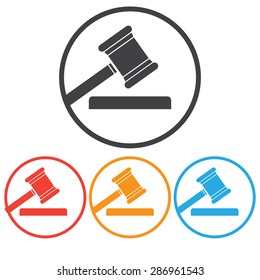 Hammer icon set 