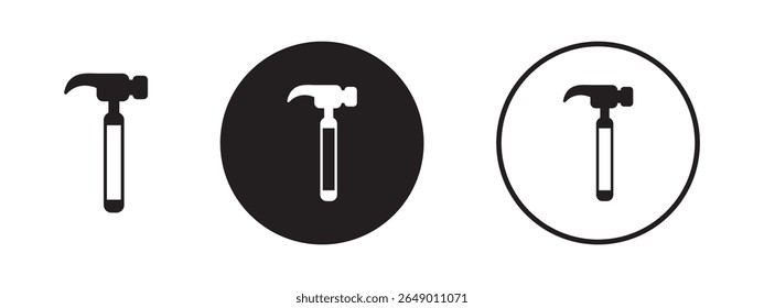 Hammer icon set for construction apps
