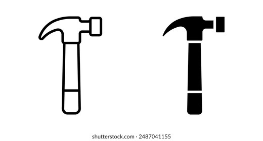 Hammer icon set. Tools Symbol. repair sign. for mobile concept and web design. vector illustration on white background