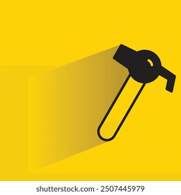 hammer icon with shadow on yellow background