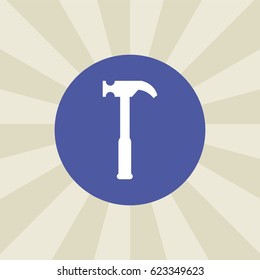 hammer icon. sign design. background