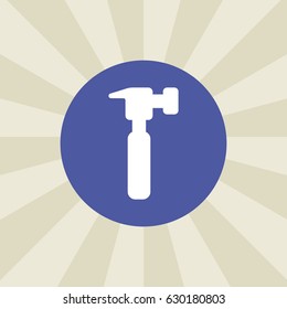 hammer icon. sign design. background