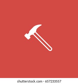 hammer icon. sign design. red background