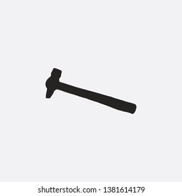 hammer icon sign signifier vector