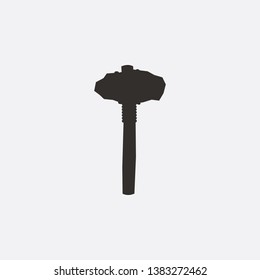 hammer icon sign signifier vector